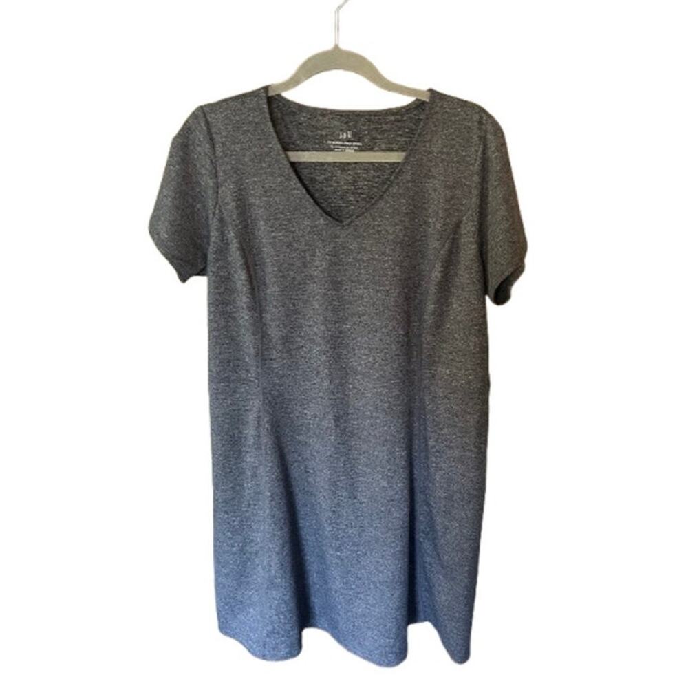 J.Jill Women's Fit Marled V-Neck Gray Dress - M